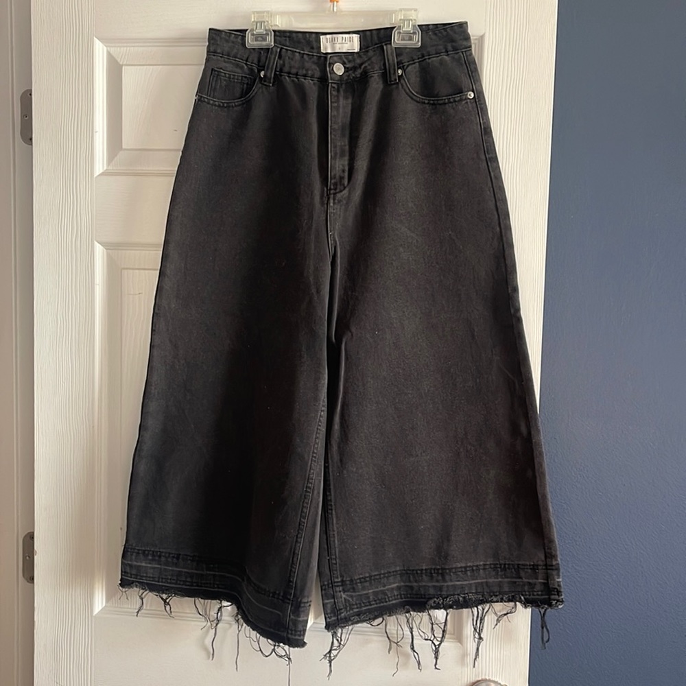 Blank Paige black denim pants wide leg jean